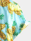 Men's Short Sleeve Pineapple Cotton Shirt