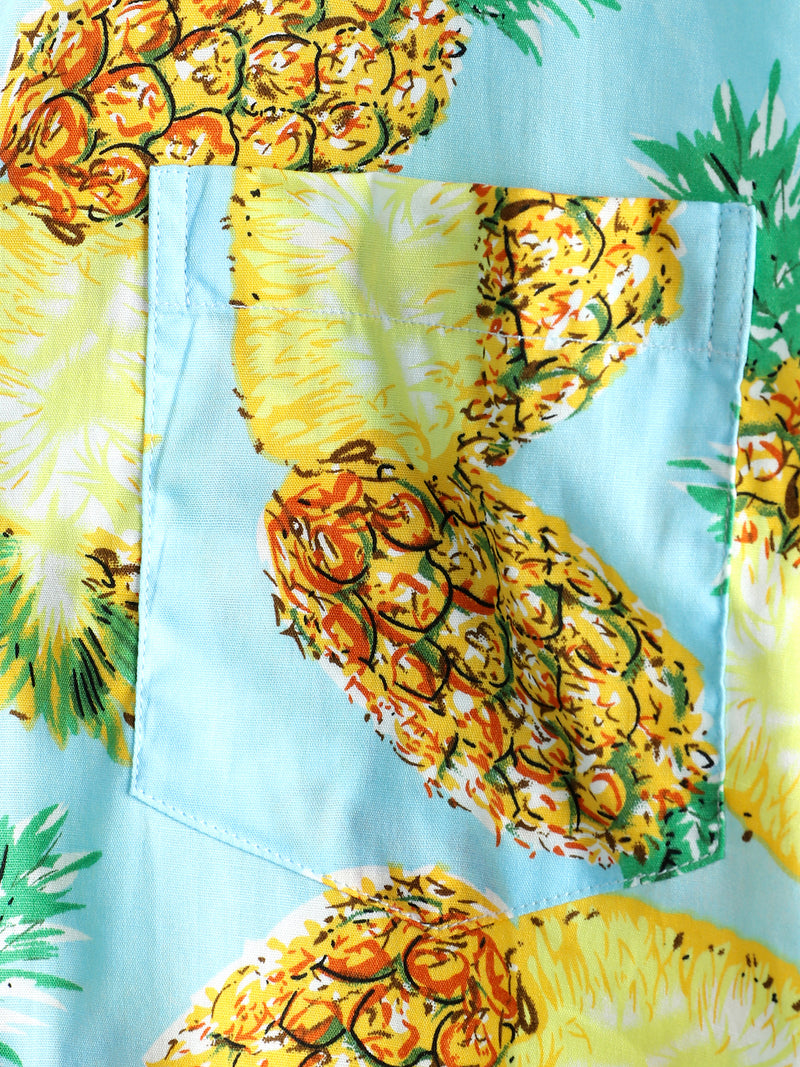 Men's Short Sleeve Pineapple Cotton Shirt