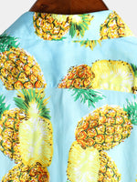 Men's Short Sleeve Pineapple Cotton Shirt