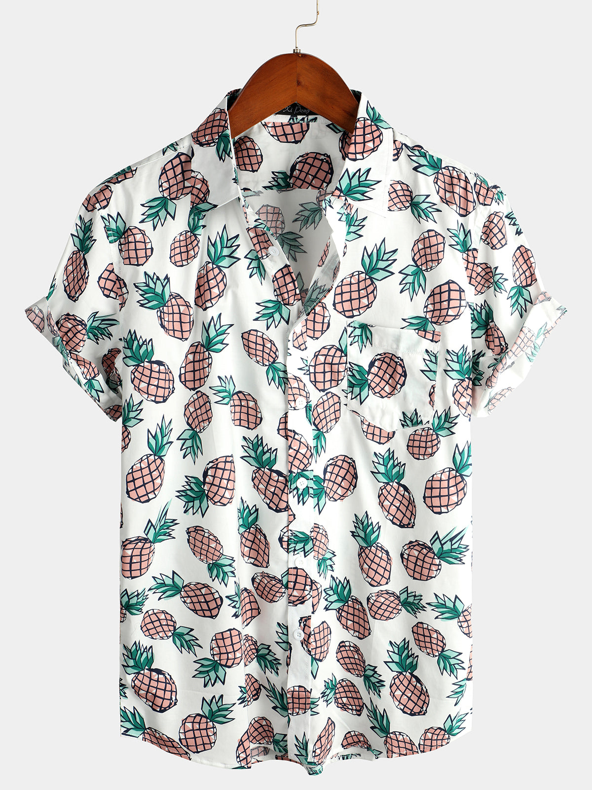 Men's Holiday Short Sleeve Cotton Shirt