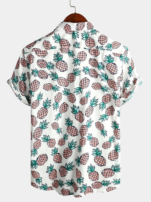 Men's Holiday Short Sleeve Cotton Shirt