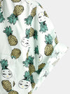 Men's Holiday Tropical Pineapple Pocket Cotton Shirt
