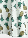 Men's Holiday Tropical Pineapple Pocket Cotton Shirt