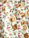 Men's Short Sleeve Rose Print Cotton Shirt