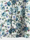Men's Short Sleeve Rose Print Cotton Shirt