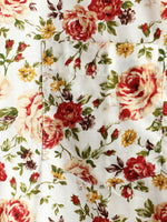 Men's Short Sleeve Rose Print Cotton Shirt