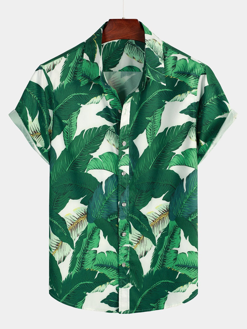 Men's Short Sleeve Print Hawaiian Vacation Casual Shirt