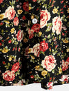 Men's Short Sleeve Rose Print Cotton Shirt