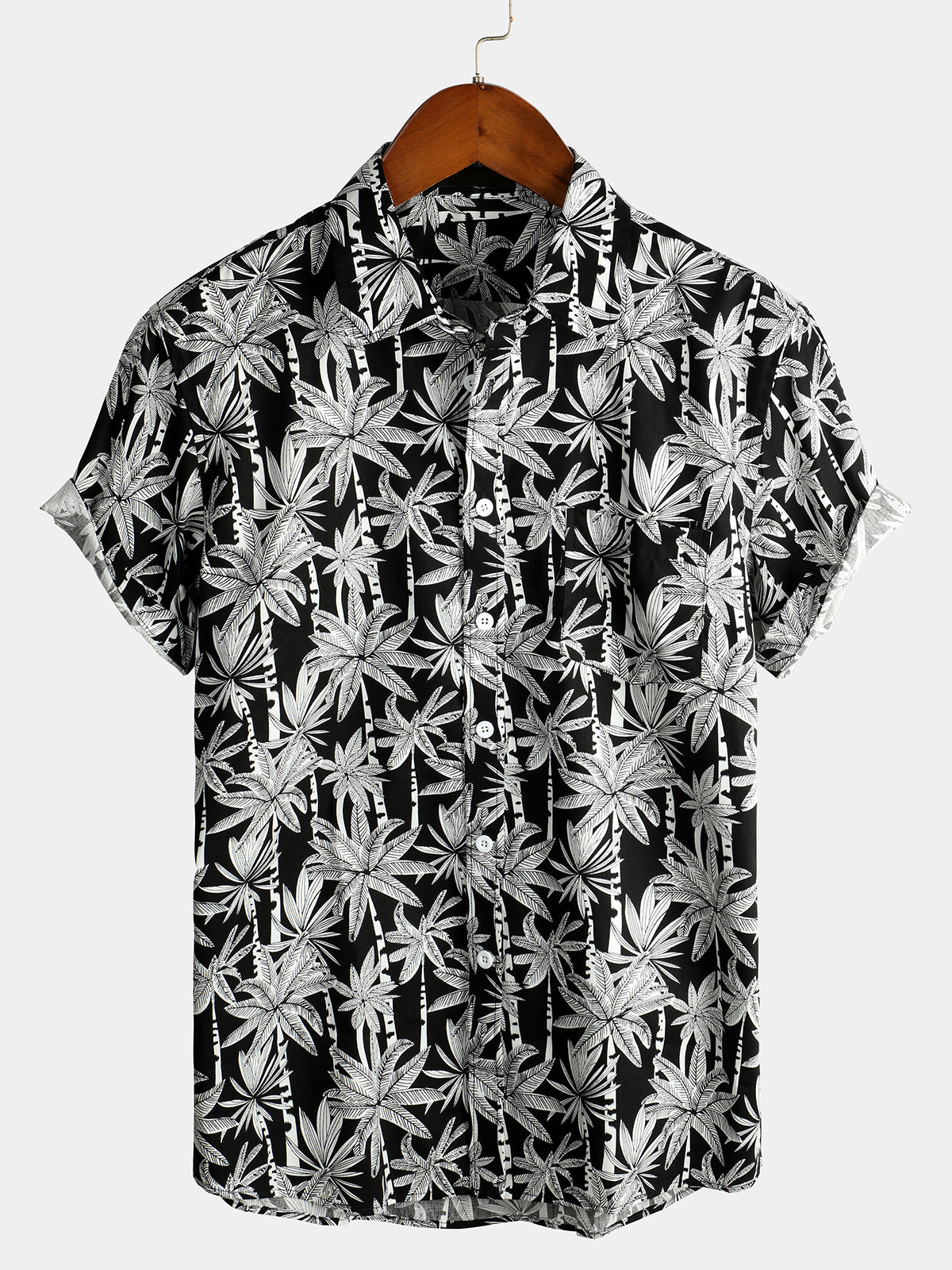 Men's Casual Hawaiian Short Sleeve Cotton Shirt