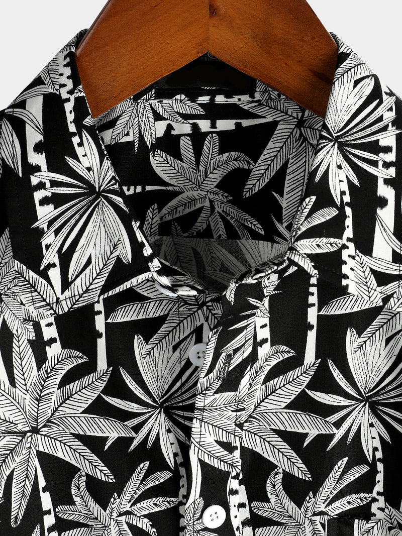 Men's Casual Hawaiian Short Sleeve Cotton Shirt