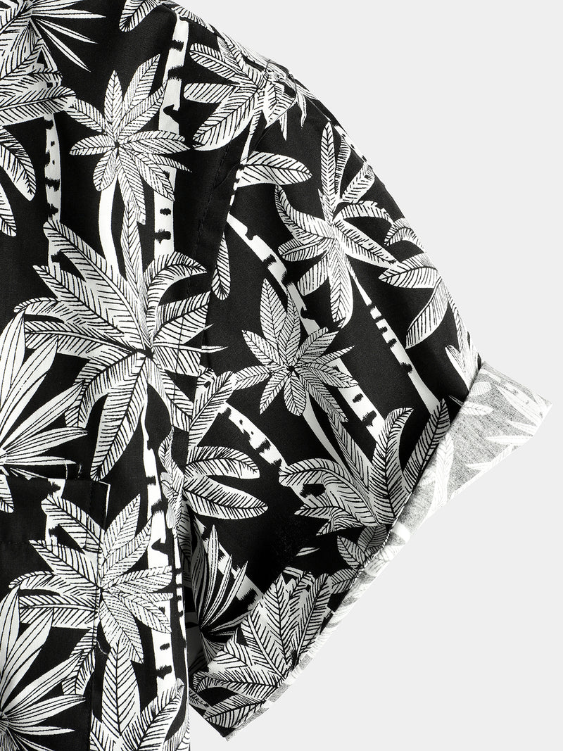 Men's Casual Hawaiian Short Sleeve Cotton Shirt
