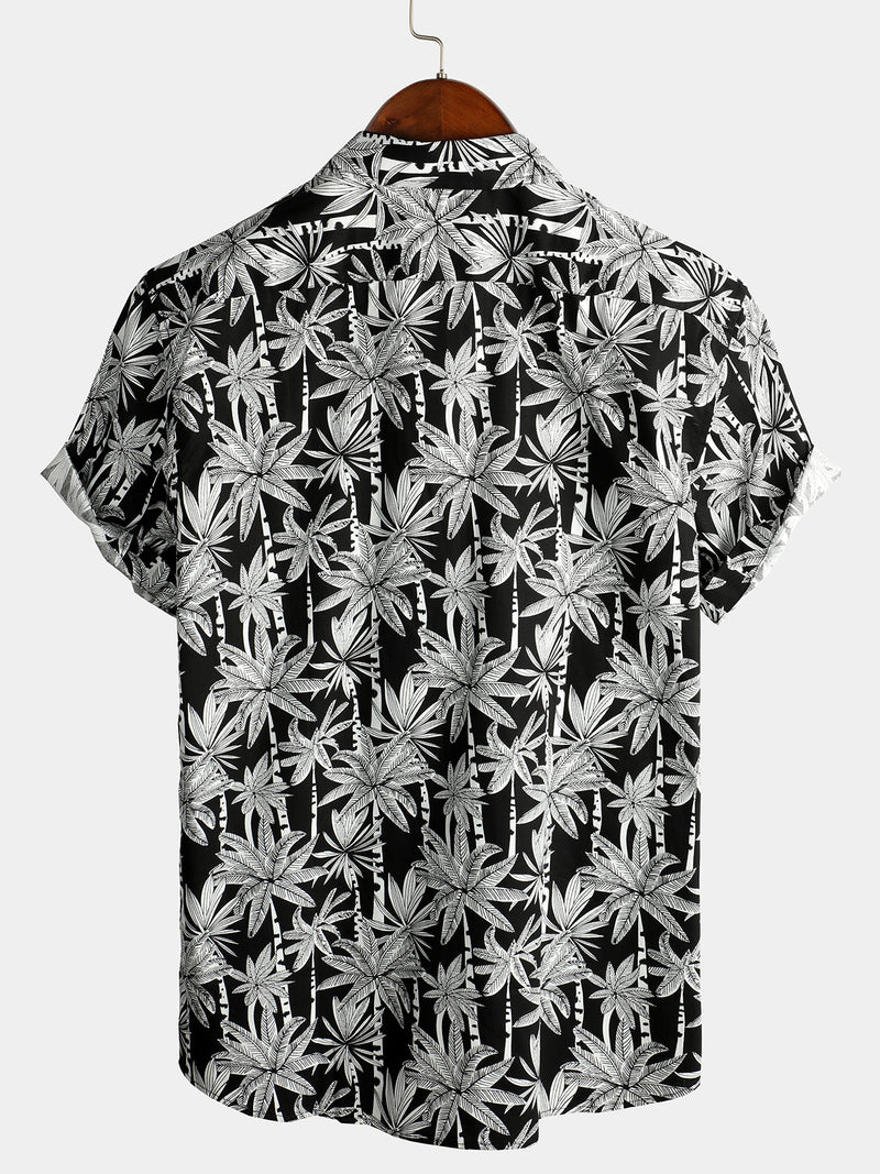 Men's Casual Hawaiian Short Sleeve Cotton Shirt