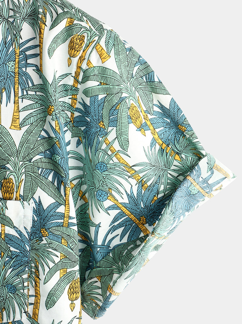 Men's Casual Hawaiian Short Sleeve Cotton Shirt