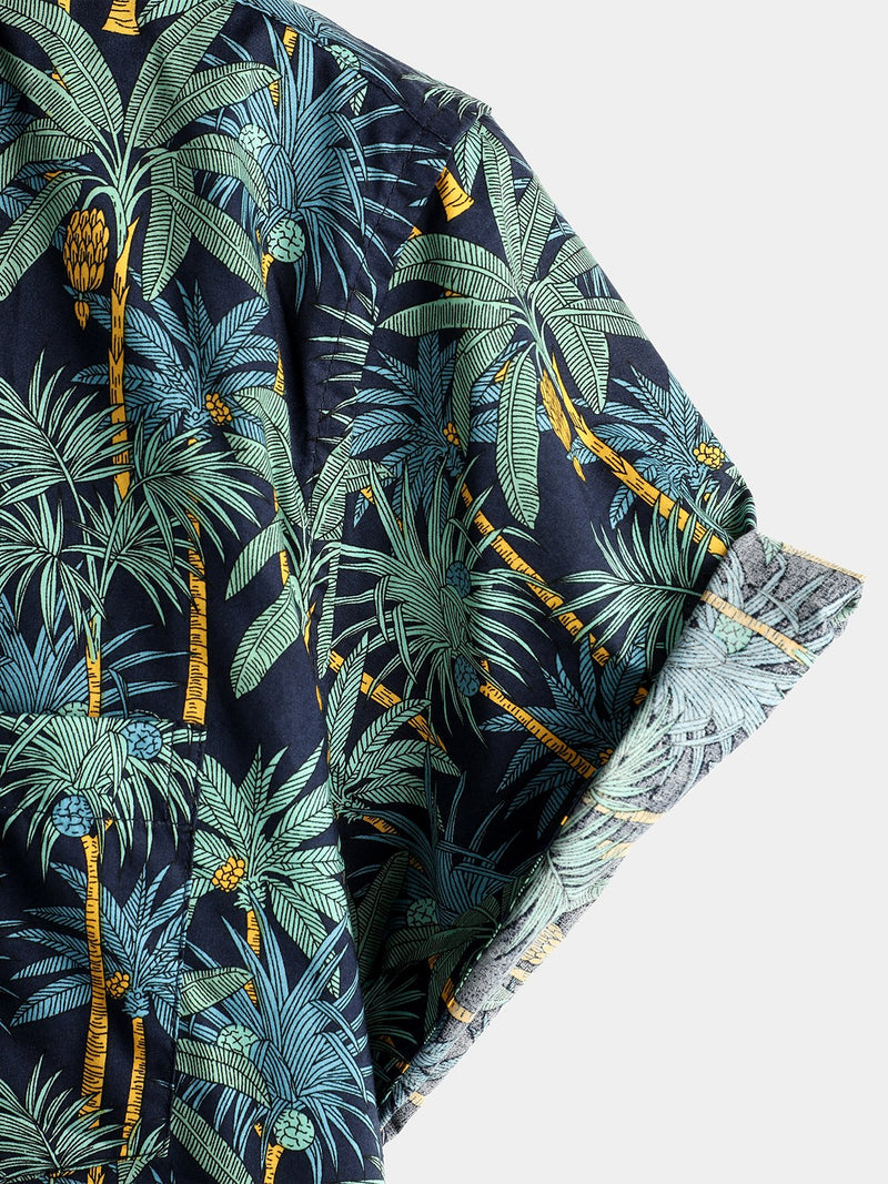 Men's Casual Hawaiian Short Sleeve Cotton Shirt