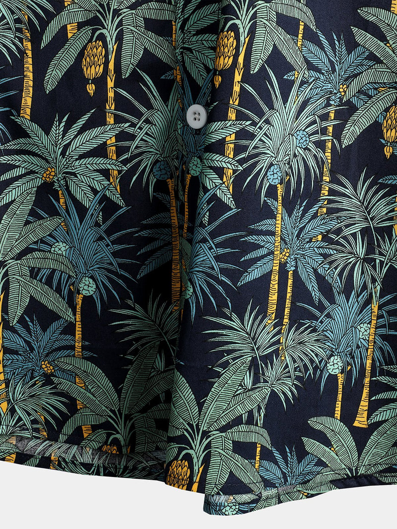 Men's Casual Hawaiian Short Sleeve Cotton Shirt