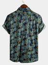 Men's Casual Hawaiian Short Sleeve Cotton Shirt