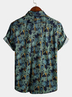 Men's Casual Hawaiian Short Sleeve Cotton Shirt