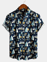 Men's Cotton Casual Holiday Pocket Short Sleeve Shirt