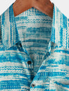 Men's Blue Vintage Pocket Short Sleeve Shirt