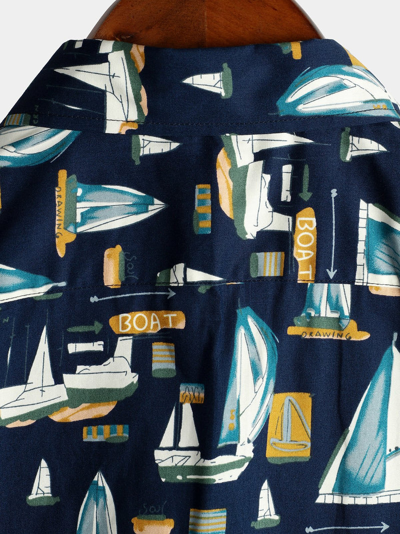 Men's Cotton Casual Holiday Pocket Short Sleeve Shirt