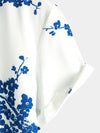 Men's Summer Floral Print Vintage Beach Casual Resort Holiday Short Sleeve Lapel Shirt