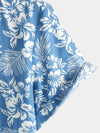 Bundle Of 2 | Men's Tropical Floral Plant Leaf Cotton Short Sleeve Aloha Resort Beach Shirts