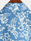 Bundle Of 2 | Men's Tropical Floral Plant Leaf Cotton Short Sleeve Aloha Resort Beach Shirts