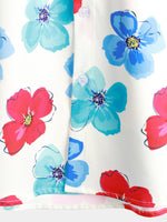 Men's Floral Print Summer Cute Flower Button Up Hawaiian Beach Short Sleeve Shirt