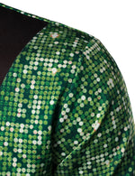 Men's Christmas Tree Funny Outfit Xmas Themed Top Holiday Green Button Long Sleeve Shirt