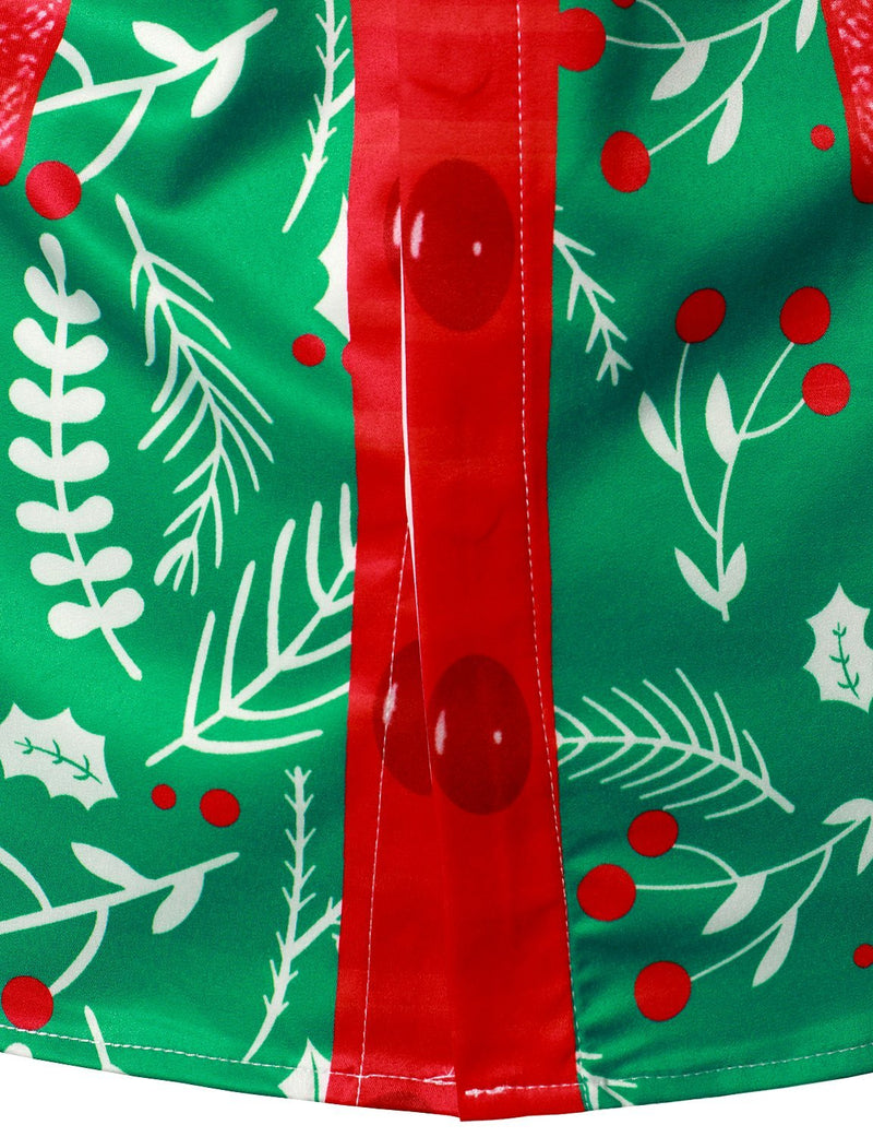 Men's Christmas Print Regular Fit Long Sleeve Shirt