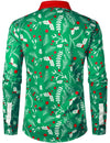 Men's Christmas Print Regular Fit Long Sleeve Shirt