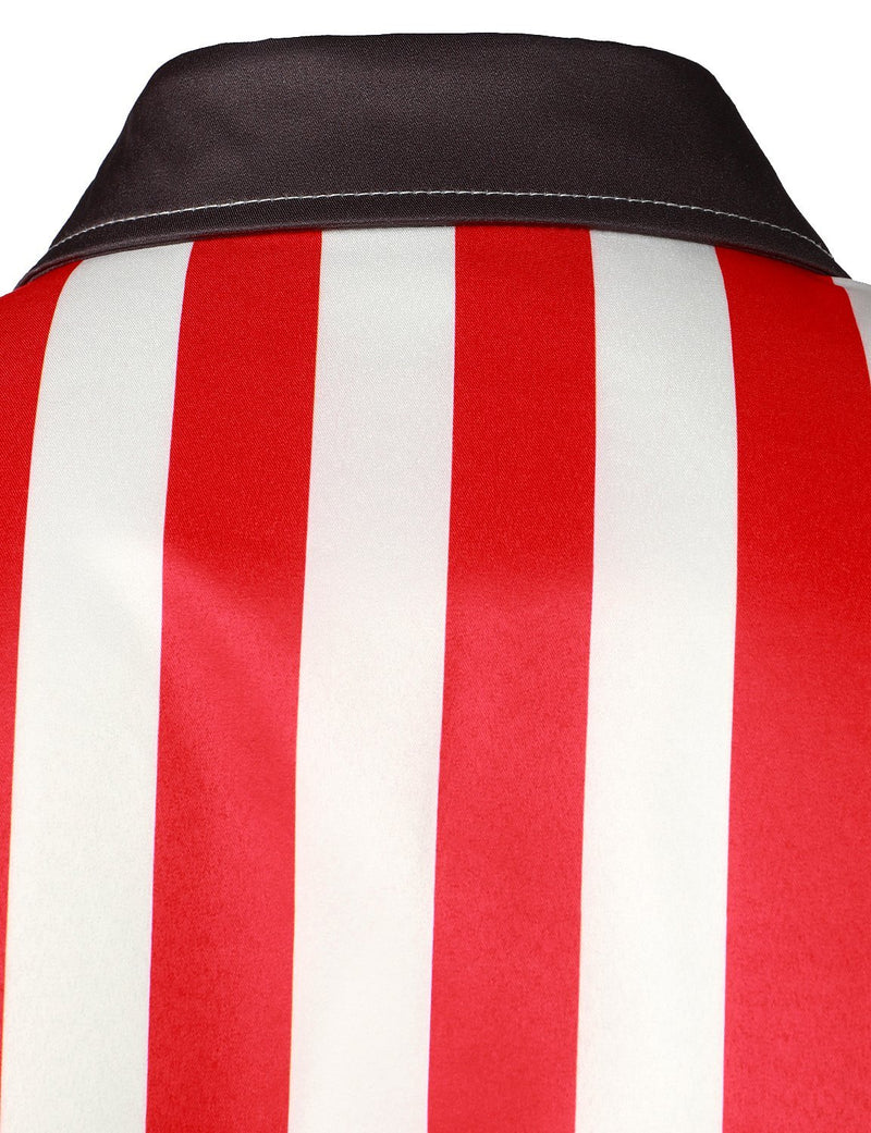 Men's Christmas Regular Fit Red and White Striped Candy Cane Long Sleeve Ugly Funny Shirt