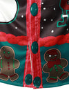 Men's Christmas Santa Claus Snowman Print Regular Fit Long Sleeve Shirt