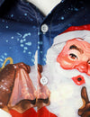 Men's Christmas Santa Claus Funny Print Regular Fit Long Sleeve Shirt