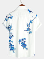 Bundle Of 3 | Men's Floral Casual Beach Summer Holiday Short Sleeve Shirt