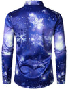 Men's Christmas Print Cats Regular Fit Long Sleeve Shirt