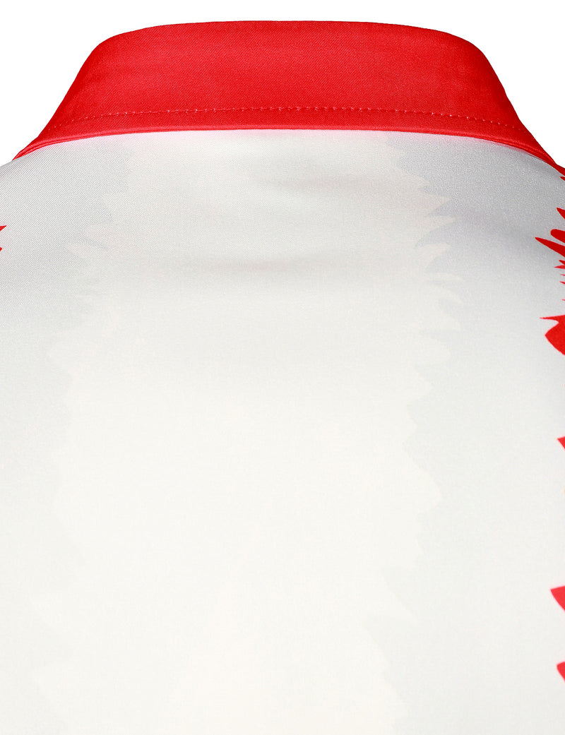 Men's Christmas Funny Santa Claus Xmas Costume Red Short Sleeve Shirt