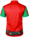 Men's Christmas Party Costume Button Up Ugly Xmas Short Sleeve Shirt