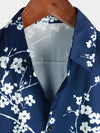Bundle Of 3 | Men's Floral & Stripe Holiday Summer Print Casual White Beach Short Sleeve Shirts
