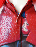 Men's Red Christmas Belt Print Holiday Top Santa Claus Funny Long Sleeve Shirt