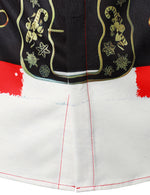 Men's Red Christmas Belt Print Holiday Top Santa Claus Funny Long Sleeve Shirt