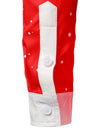 Men's Red Christmas Belt Print Holiday Top Santa Claus Funny Long Sleeve Shirt