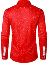 Bundle Of 3|Men's Christmas Print Regular Fit Long Sleeve Shirt