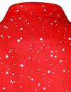 Men's Christmas Themed Santa Claus Muscle Funny Print Costume Red Lapel Long Sleeve Shirt