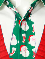 Men's Christmas Crackers Bell Print Funny Outfit Themed Top Long Sleeve Shirt