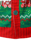 Men's Christmas Crackers Bell Print Funny Outfit Themed Top Long Sleeve Shirt