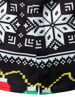 Men's Christmas Themed Beer Lapel Funny Long Sleeve Shirt