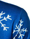 Men's Christmas Santa Button Up Blue Long Sleeve Shirt