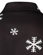 Men's Christmas Santa Button Up Black Novelty Long Sleeve Shirt