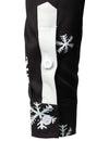 Men's Christmas Santa Button Up Black Novelty Long Sleeve Shirt